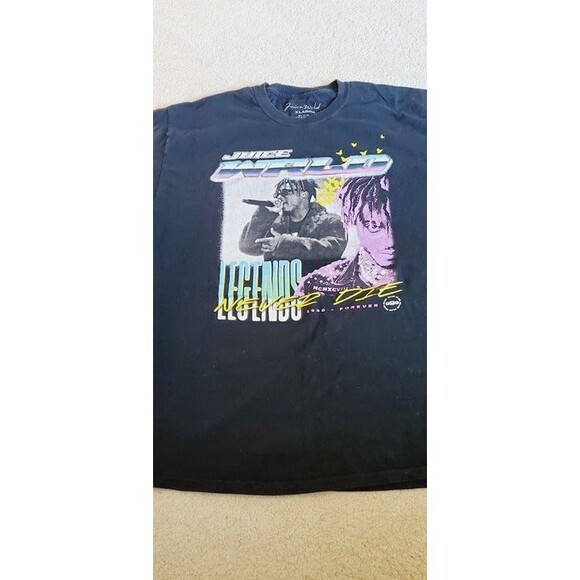 Juice Wrld Legends Never Die Men's T-Shirt XL Short Sleeve Black Graphic 999 - Picture 2 of 4
